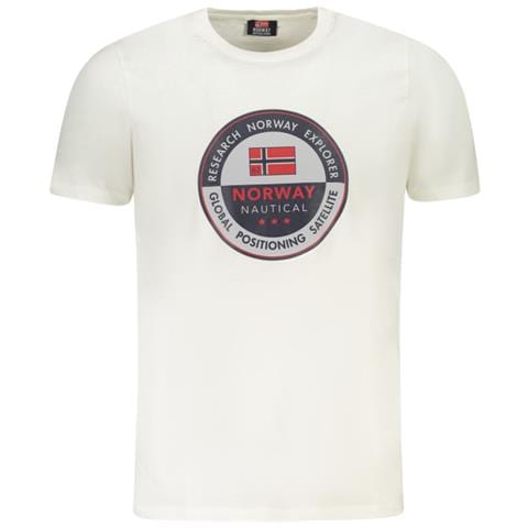 MAGLIETTA DA UOMO A MANICHE CORTE NORVEGIA 1963 BIANCA - Colore: Bianco, Taglia: 2XL - Foto 1