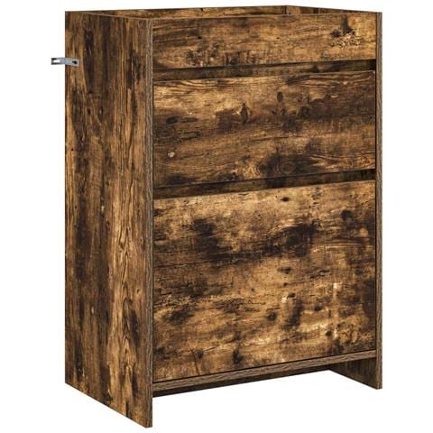 Mobiletto da Bagno Sotto Lavabo Rovere Fumo 56 x 37,5 x 81 cm - Foto 1