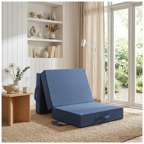 Divano Letto Pieghevole 90 x 63 x 45 cm Blu - Foto 2