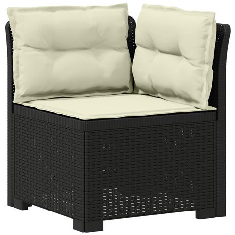 Divano da Giardino a 1 Posto con Cuscini Aspetto Rattan PP - Foto 1