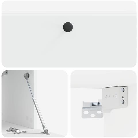 Mobile Porta TV da Muro 98 x 31 x 30 cm Bianco - Foto 9