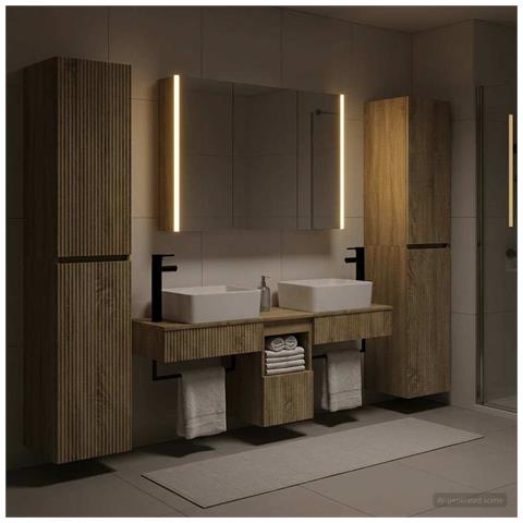 Set di mobili per il bagno 6 pcs Rovere Sonoma - Foto 2