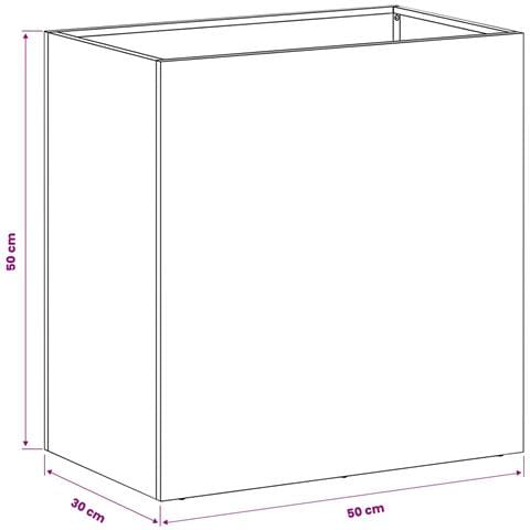 Vaso da giardino 2 pz Antracite 50 x 30 x 50 cm - Foto 7