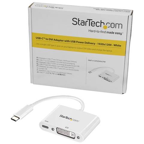 Adattatore USB-C a DVI con Power Delievery - 1920x1200 - Bianco - Adattatore Tipo C - Foto 2