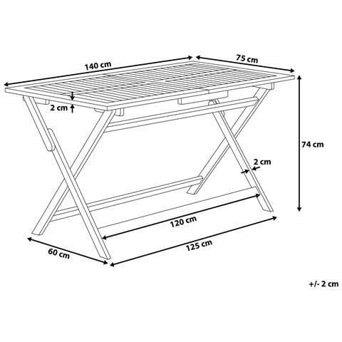 Tavolo Rettangolare In Legno Di Acacia 140x75cm Cento - Foto 22