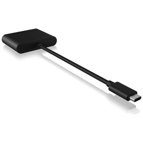 ICY BOX Lettore di schede SD con USB-C, USB 3.0, per SD, Micro SD o CF, Cavo Integrato, Alluminio, Nero - Foto 4