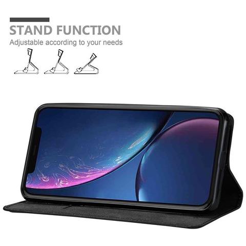Custodia Compatibile Con Apple Iphone 11 Pro (xi Pro) In Nero Di Notte - Coperchio Protettiva Con Chiusura Magnetica, Funzione Stand E Tasca Per Le Carte - Foto 5