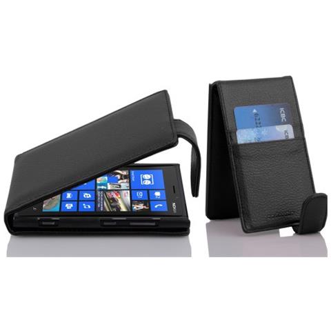 Custodia Compatibile Con Nokia Lumia 920 In Nero Ossido - Coperchio Protettivo In Design Flip Realizzato In Similpelle Testurizzata - Foto 1