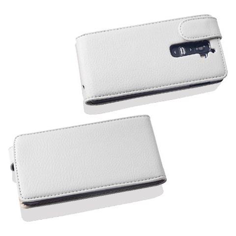 Custodia Compatibile Con Lg G2 In Magnesio Bianco - Coperchio Protettivo In Design Flip Realizzato In Similpelle Testurizzata - Foto 2