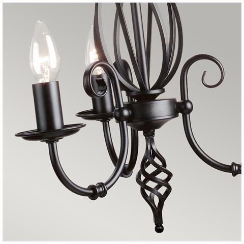 Lampadario 3 luci Artisan Colore: Nero - Foto 7