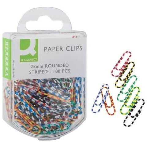 Fermagli Zebra A Strisce Assortiti 28 Mm Conf. Da 100 - Kf02024 - Foto 1