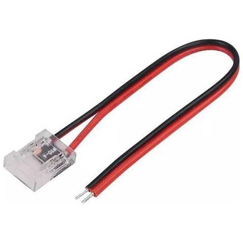 V-tac Connettore Flessibile Innesto Rapido Per Strisce Led Cob Di Larghezza 8mm Da 2 Pin E Cavi A Saldare - Sku 2663 - Foto 1
