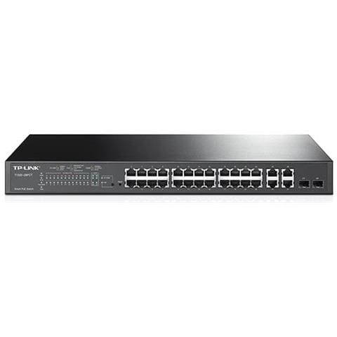 Smart Poe Switch T1500-28pct - Switch - 24 X 10/100 (poe) + 2 X Sfp + 4 X 10/100/1000 - An Rack Montierbar - Poe - Foto 1