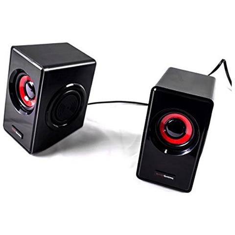 Diffusori Stereo Da Gaming Ms1 Potenza 10 W 90dBI Cablato Colore Nero /Rosso - Foto 7