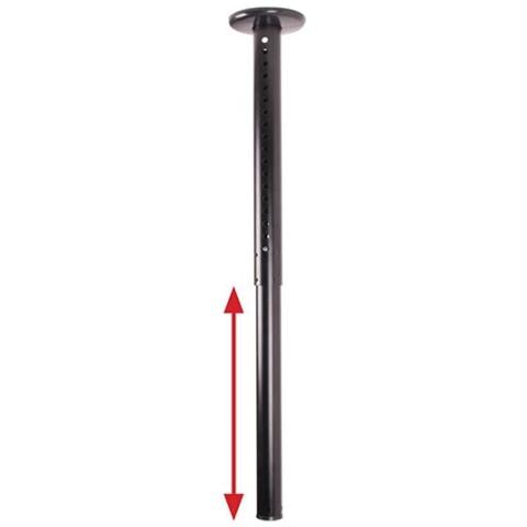 Supporto telescopico a soffitto per pali Ø50mm, max 90kg, Nero - Foto 2