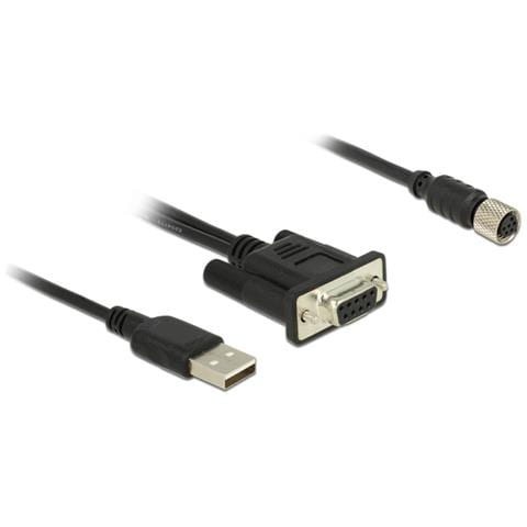 62875 M8 RS-232 / USB A Nero cavo di interfaccia e adattatore - Foto 2