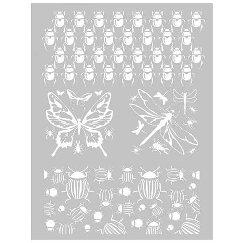 Stencil In Argilla Polimerica Insetti 20,5 X 11,3 Cm - Foto 1