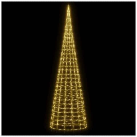 Luce Albero di Natale su Pennone 3000LED Bianco Caldo 800cm - Foto 2