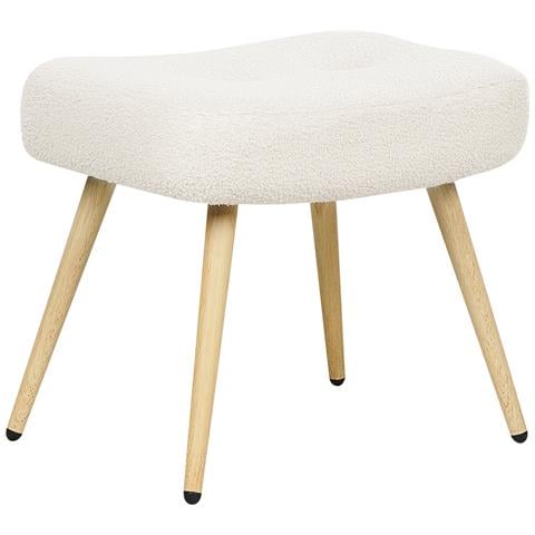 Poltrona Tessuto Bouclé Bianco Sporco Vejle - Foto 8