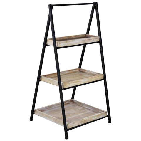 Mobile Scaffale Da Interno In Legno E Metallo A 3 Ripiani Linea Classic Low Box - Foto 1