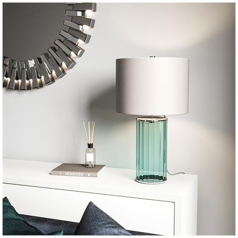 Lampada Da Scrivania Contemporanea Reno In Acciaio Nichel Lucido 1 Luce E27 - Foto 2