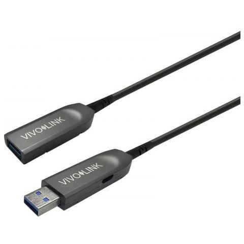 Prousb3aaf50 Cavo Usb 50 M Usb 3.2 Gen 1 (3.1 Gen 1) Usb A Nero, Grigio - Foto 1