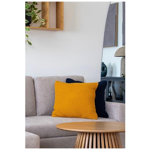 Cuscino Decorativo Santos - Arancione - Cotone Reciclato - 1x45x45 Cm - Foto 2