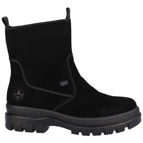 Black Casual Closed Ladies Mid Height Boots Stivaletti Pelle Scamosciata /nabuk Scarpe Donna Nero Eu 40, X8250-00 - Foto 2