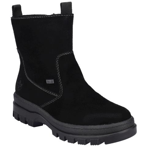 Black Casual Closed Ladies Mid Height Boots Stivaletti Pelle Scamosciata /nabuk Scarpe Donna Nero Eu 40, X8250-00 - Foto 1