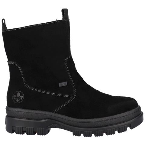 Black Casual Closed Ladies Mid Height Boots Stivaletti Pelle Scamosciata /nabuk Scarpe Donna Nero Eu 40, X8250-00 - Foto 3