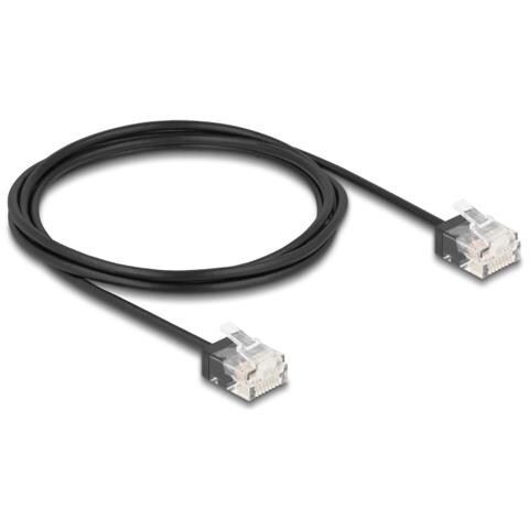 Cavo di rete RJ45 Cat. 6 UTP Ultra Slim da 2 m nero - Foto 2