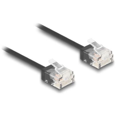 Cavo di rete RJ45 Cat. 6 UTP Ultra Slim da 2 m nero - Foto 1