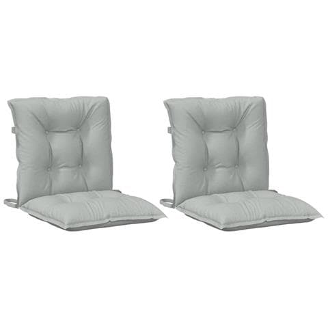 Cuscini Sedia Schiena Bassa 4 Pz Grigio Mélange 100x50x7 Cm - Foto 3