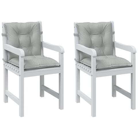 Cuscini Sedia Schiena Bassa 4 Pz Grigio Mélange 100x50x7 Cm - Foto 1