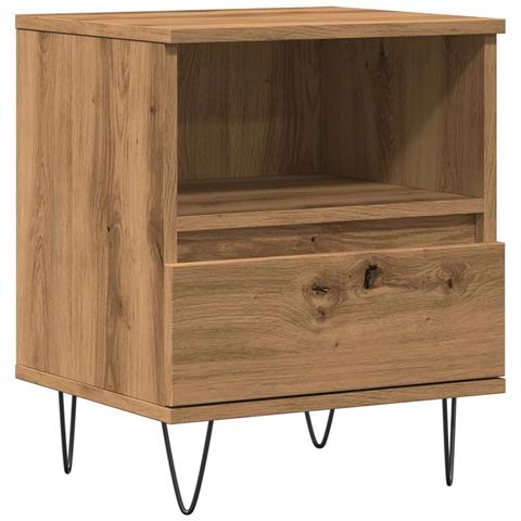 Comodino Rovere Artigianale 40x35x50 Cm In Legno Multistrato - Foto 1