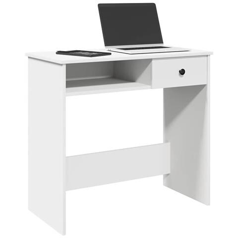 Scrivania Bianca 80x40x75 Cm In Legno Multistrato - Foto 1