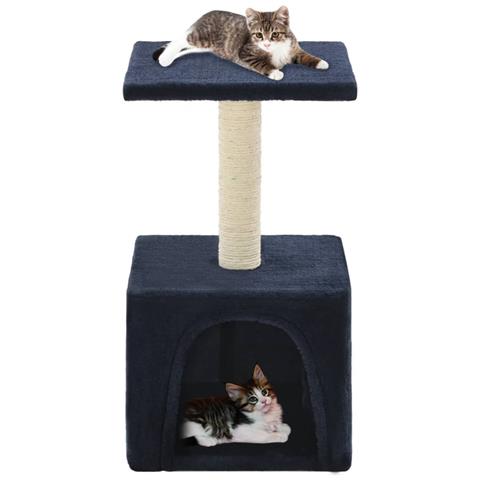 Lusso Casadino - Albero Per Gatti Con Tiragraffi In Sisal 55 Cm Blu Scuro - Foto 6