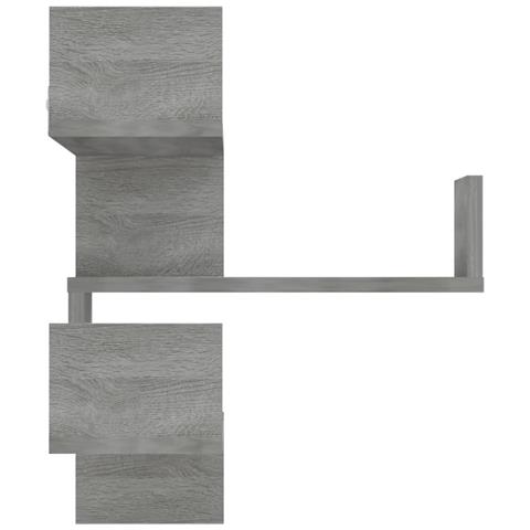 Scaffale Parete Angolo Grigio Sonoma 40x40x50cm Multistrato - Foto 2