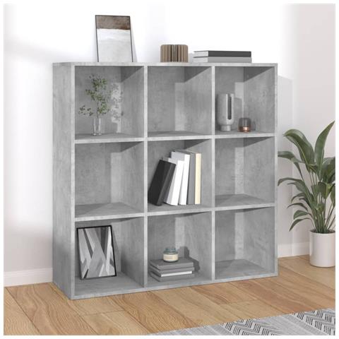 Libreria Grigio Cemento 98x29x97,5 Cm In Legno Multistrato - Foto 8