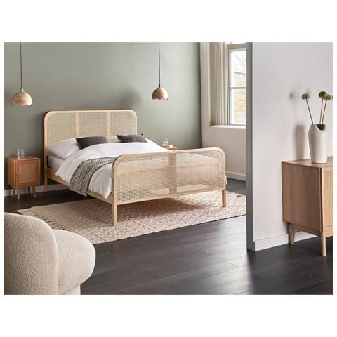 Letto Legno Di Pino Gonfaron 140 X 200 Cm Marrone Chiaro - Foto 1