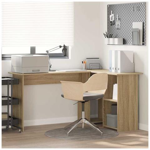 Scrivania computer in rovere di Sonoma rovere di Sonoma Truciolare - Foto 2