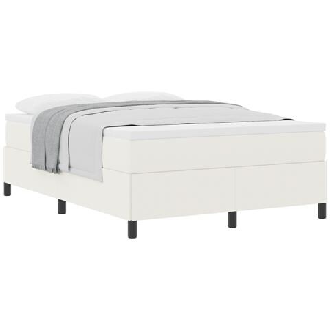 Letto a molle Crema 160 x 200 cm Tessuto in Cords - Foto 1