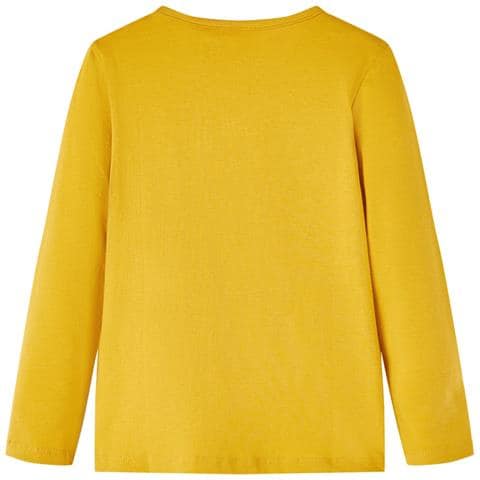 Maglietta per Bambini a Maniche Lunghe Ocra Scuro 104 - Foto 2