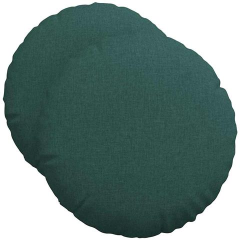 Cuscini per Seduta 2 pcs Verde Scuro Ø50 x 19 cm Tessuto - Foto 1