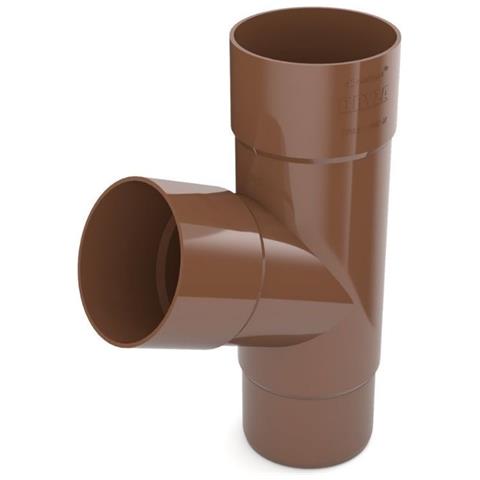 Raccordo A T Marrone Per Grondaia Sistema 63 - Foto 1