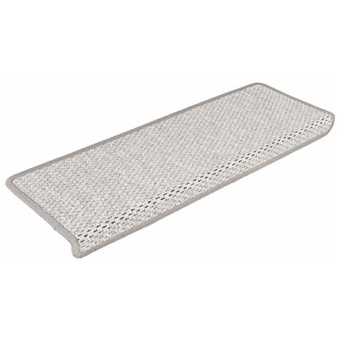 Tappeti Adesivi Scale Aspetto Sisal 30 pz 65x21x4 cm Platino - Foto 2