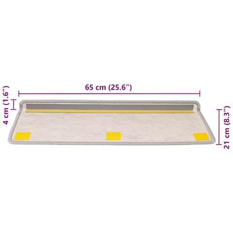 Tappeti Adesivi Scale Aspetto Sisal 30 pz 65x21x4 cm Platino - Foto 8