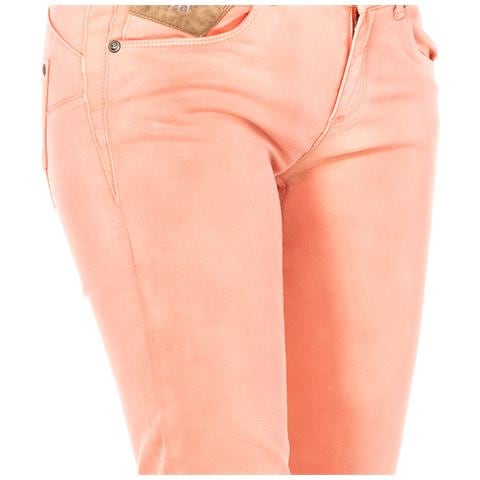 Pantalone Elasticizzato Con Basso Con Taglio Skinny Hwt010 Donna - Foto 2