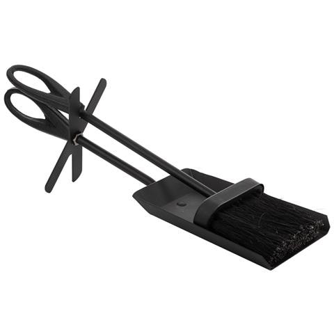 Scopino E Paletta Per Caminetto In Metallo Nero 38x11x13h - Foto 1