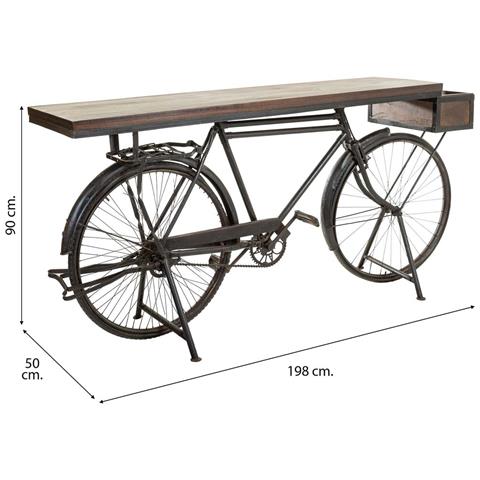 Mobile Da Ingresso In Legno E Metallo Nero 198x50x90h - Foto 8